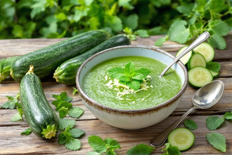 Soupe froide de courgettes du jardin à la menthe.jpg